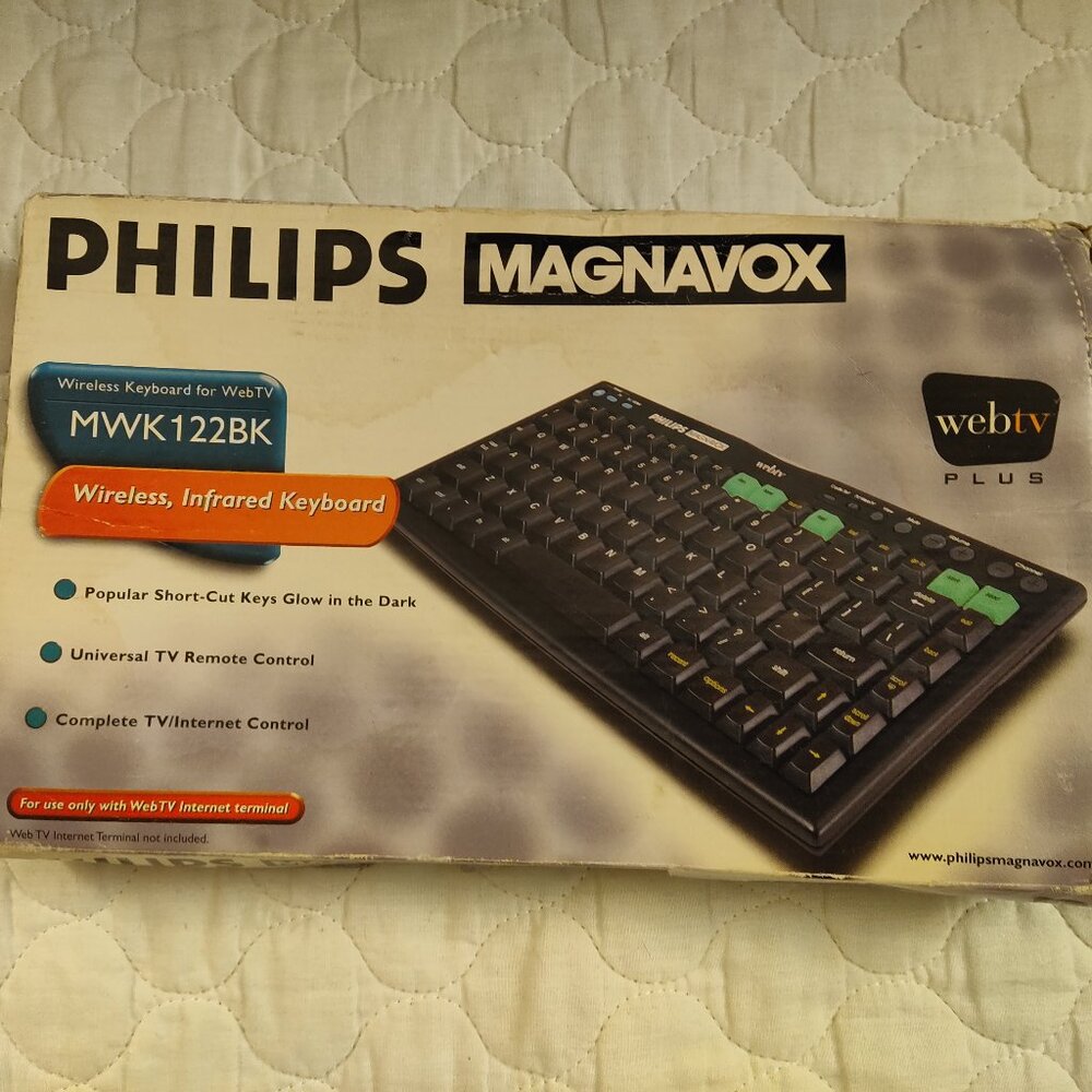 Philips Magnavox MWK122BK Wireless Keyboard for Web TV